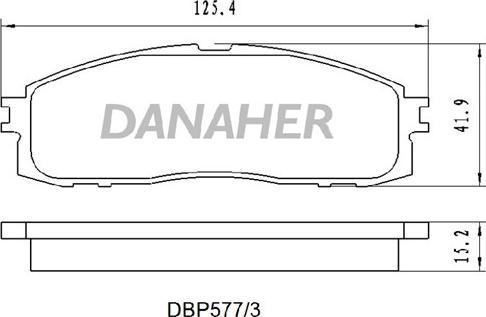 Danaher DBP577/3 - Brake Pad Set, disc brake autospares.lv