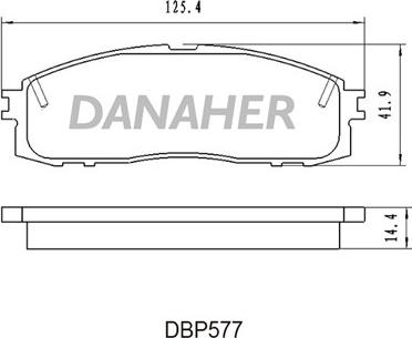 Danaher DBP577 - Brake Pad Set, disc brake autospares.lv