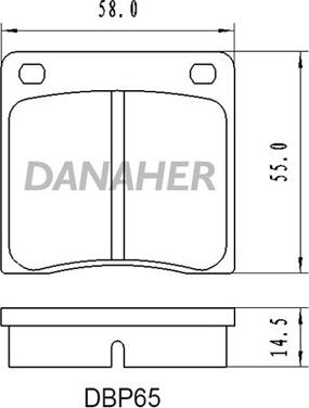 Danaher DBP65 - Brake Pad Set, disc brake autospares.lv