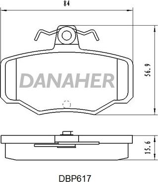 Danaher DBP617 - Brake Pad Set, disc brake autospares.lv