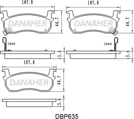 Danaher DBP635 - Brake Pad Set, disc brake autospares.lv