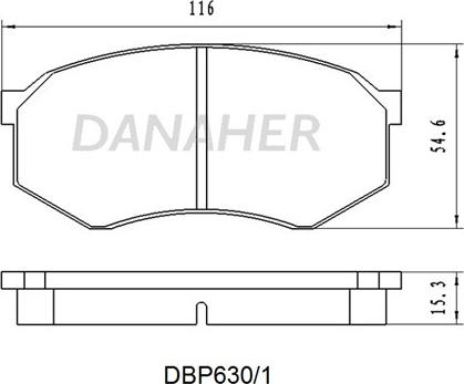 Danaher DBP630/1 - Brake Pad Set, disc brake autospares.lv