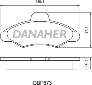 Danaher DBP673 - Brake Pad Set, disc brake autospares.lv