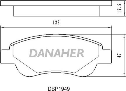 Danaher DBP1949 - Brake Pad Set, disc brake autospares.lv