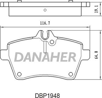 Danaher DBP1948 - Brake Pad Set, disc brake autospares.lv