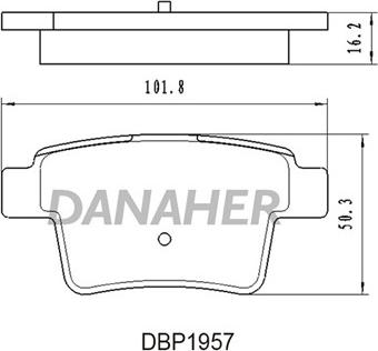 Danaher DBP1957 - Brake Pad Set, disc brake autospares.lv