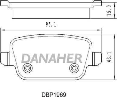 Danaher DBP1969 - Brake Pad Set, disc brake autospares.lv