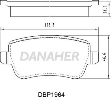 Danaher DBP1964 - Brake Pad Set, disc brake autospares.lv