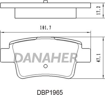 Danaher DBP1965 - Brake Pad Set, disc brake autospares.lv