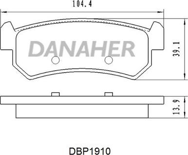 Danaher DBP1910 - Brake Pad Set, disc brake autospares.lv