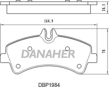 Danaher DBP1984 - Brake Pad Set, disc brake autospares.lv