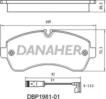 Danaher DBP1981-01 - Brake Pad Set, disc brake autospares.lv