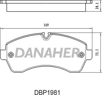 Danaher DBP1981 - Brake Pad Set, disc brake autospares.lv