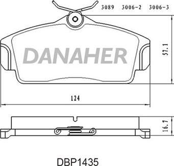 Danaher DBP1435 - Brake Pad Set, disc brake autospares.lv