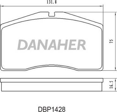 Danaher DBP1428 - Brake Pad Set, disc brake autospares.lv