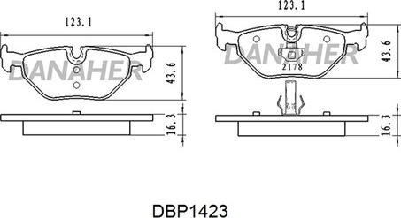 Danaher DBP1423 - Brake Pad Set, disc brake autospares.lv