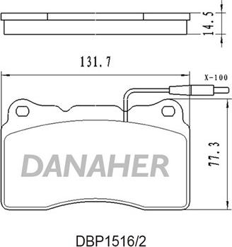 Danaher DBP1516/2 - Brake Pad Set, disc brake autospares.lv