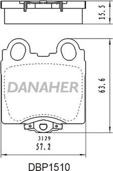 Danaher DBP1510 - Brake Pad Set, disc brake autospares.lv