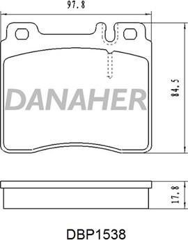 Danaher DBP1538 - Brake Pad Set, disc brake autospares.lv