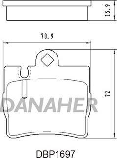 Danaher DBP1697 - Brake Pad Set, disc brake autospares.lv