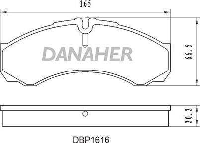 Danaher DBP1616 - Brake Pad Set, disc brake autospares.lv