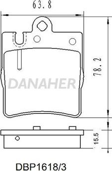 Danaher DBP1618/3 - Brake Pad Set, disc brake autospares.lv