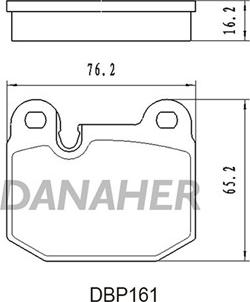 Danaher DBP161 - Brake Pad Set, disc brake autospares.lv