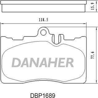 Danaher DBP1689 - Brake Pad Set, disc brake autospares.lv