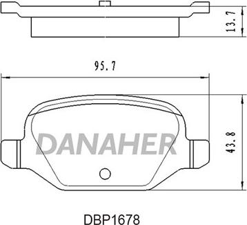 Danaher DBP1678 - Brake Pad Set, disc brake autospares.lv