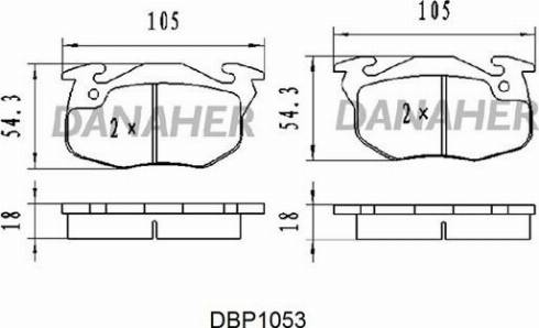 Danaher DBP1053 - Brake Pad Set, disc brake autospares.lv