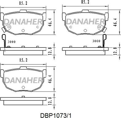 Danaher DBP1073/1 - Brake Pad Set, disc brake autospares.lv