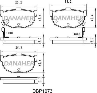 Danaher DBP1073 - Brake Pad Set, disc brake autospares.lv