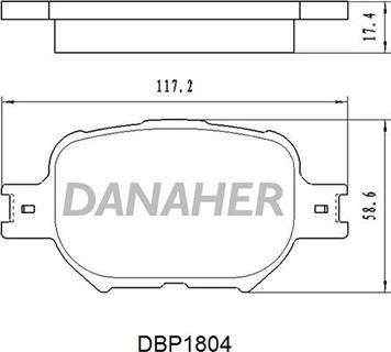 Danaher DBP1804 - Brake Pad Set, disc brake autospares.lv