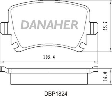 Danaher DBP1824 - Brake Pad Set, disc brake autospares.lv