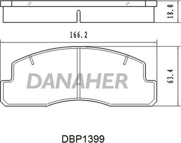 Danaher DBP1399 - Brake Pad Set, disc brake autospares.lv