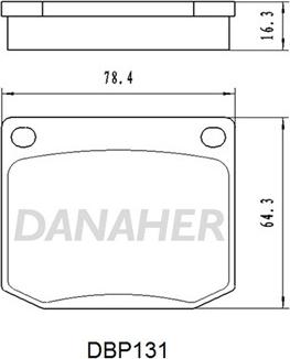 Danaher DBP131 - Brake Pad Set, disc brake autospares.lv