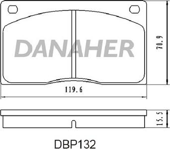 Danaher DBP132 - Brake Pad Set, disc brake autospares.lv