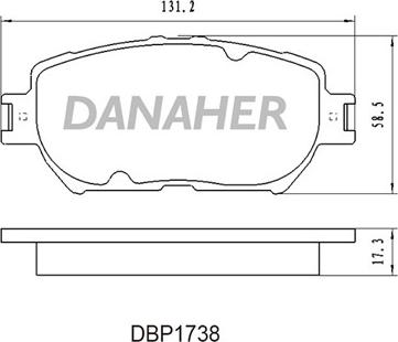 Danaher DBP1738 - Brake Pad Set, disc brake autospares.lv