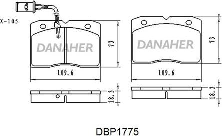 Danaher DBP1775 - Brake Pad Set, disc brake autospares.lv