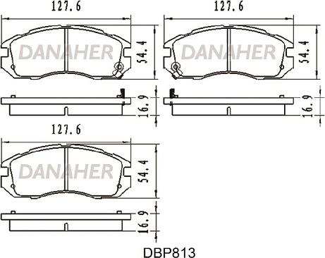 Danaher DBP813 - Brake Pad Set, disc brake autospares.lv