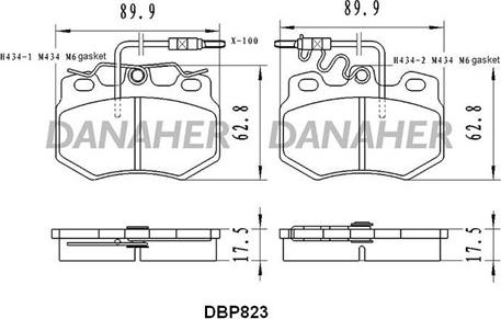 Danaher DBP823 - Brake Pad Set, disc brake autospares.lv