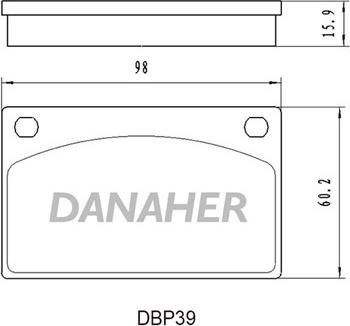 Danaher DBP39 - Brake Pad Set, disc brake autospares.lv