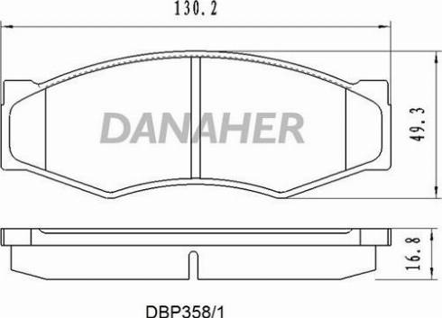 Danaher DBP358/1 - Brake Pad Set, disc brake autospares.lv