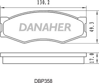 Danaher DBP358 - Brake Pad Set, disc brake autospares.lv