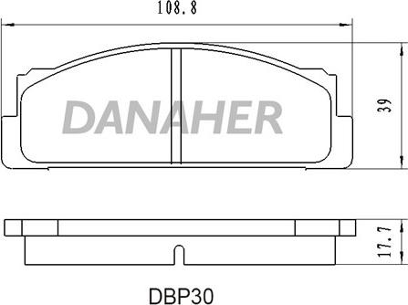 Danaher DBP30 - Brake Pad Set, disc brake autospares.lv