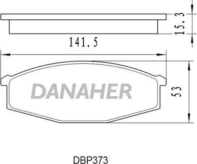 Danaher DBP373 - Brake Pad Set, disc brake autospares.lv