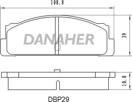 Danaher DBP29 - Brake Pad Set, disc brake autospares.lv