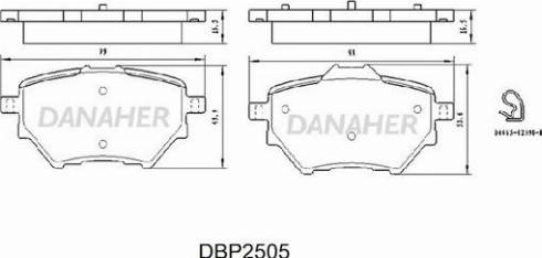 Danaher DBP2505 - Brake Pad Set, disc brake autospares.lv