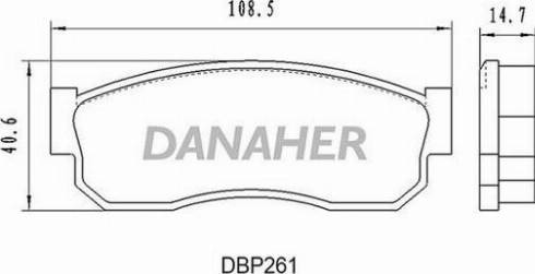 Danaher DBP261 - Brake Pad Set, disc brake autospares.lv