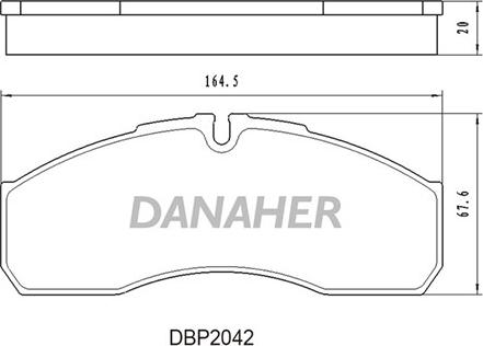 Danaher DBP2042 - Brake Pad Set, disc brake autospares.lv